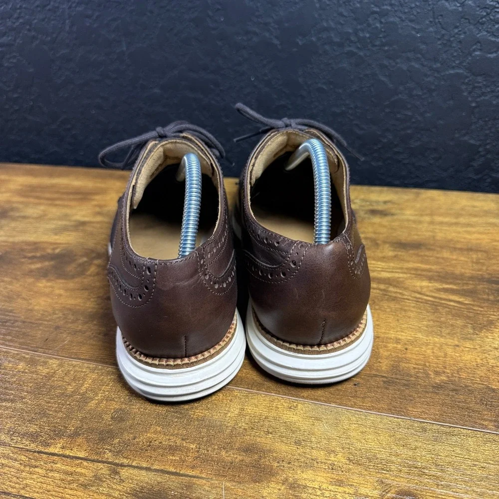 Cole Haan OriginalGrand C23413 Brown Leather Wool Wingtip Oxford Mens 8.5W